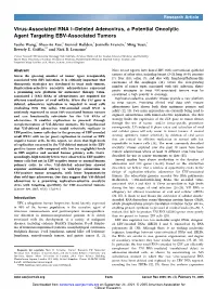 Virus-Associated RNA I–Deleted Adenovirus, a Potential Oncolytic Agent Targeting EBV-Associated Tumors