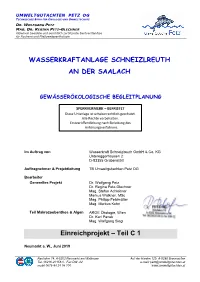WASSERKRAFTANLAGE SCHNEIZLREUTH an DER SAALACH Einreichprojekt