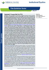 Institutional Equities Event Update