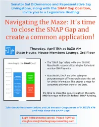 It's Time to Close the SNAP Gap and Create a Common Application!