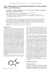 Novel Catalytic Synthesis of 6,7-Dimethoxyisatin with the Use of Heteropolyacids (Hpas) As Acid Solid Catalyst
