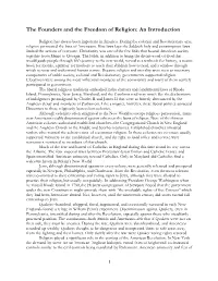 The Founders and the Freedom of Religion: an Introduction