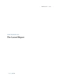 The Lazard Report the LAZARD REPORT Disclaimer
