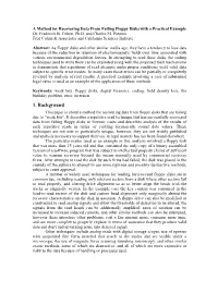 1. Background This Paper Is About a Method for Recovering Data from Floppy Disks That Are Failing Due to “Weak Bits”