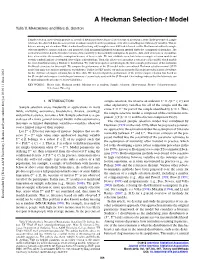 A Heckman Selection-T Model
