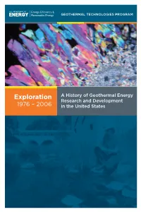 A History of Geothermal Energy Research