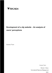 An Analysis of Users' Perceptions