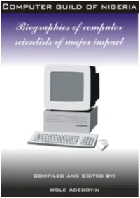 Biographies of Computer Scientists