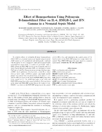 Effect of Hemoperfusion Using Polymyxin B-Immobilized Fiber on IL-6, HMGB-1, and IFN Gamma in a Neonatal Sepsis Model