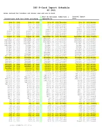 ISU P-Card Import Schedule FY 2021 Dates Revised for Holidays and Fiscal Year End Are in Bold
