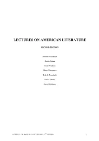 Lectures on American Literature 11-10-2010