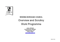 OSC20-024 Work Programme 19 October