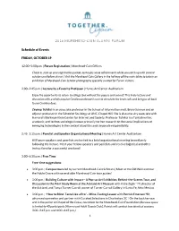 2018 MOREHEAD-CAIN ALUMNI FORUM Schedule of Events