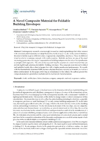 A Novel Composite Material for Foldable Building Envelopes