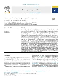 Asteroid Families Interacting with Secular Resonances
