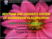 Bentham and Hooker's System of Angiosperm Classification
