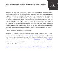 Best Practices Report on Promotion of Translations