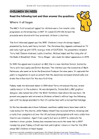 Children in Need Comprehension Rt/L1.1 Rt/L1.3