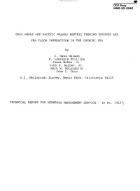 Gray Whales and Pacific Walrus Benthic Feeding Grounds and Sea