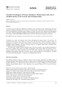 Hemiptera: Membracidae) with a List of Checklists and Keys to the Nearctic and Neotropical Fauna