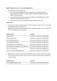 Ngāti Rangi Statutory Acknowledgements
