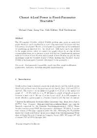 Closest 4-Leaf Power Is Fixed-Parameter Tractable ⋆
