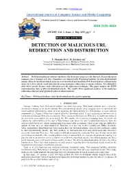 Detection of Malicious Url Redirection and Distribution