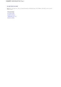GILBERT and SULLIVAN: Part 1