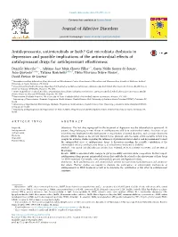 Gut Microbiota Dysbiosis in Depression and Possible Implications of the Antimicrobial E