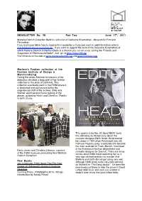 NEWSLETTER No. 98 Part Two June 17Th, 2011 Marlene D