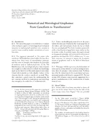 Numerical and Metrological Graphemes: from Cuneiform to Transliteration1