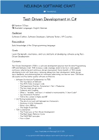 Test-Driven Development in C