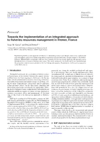 Towards the Implementation of an Integrated Approach to Fisheries Resources Management in Ifremer, France