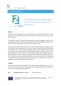D2.1 – Dynamic Worker Model