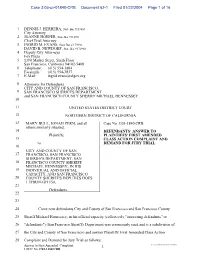 Defendants' Answer to Plaintiffs' First Amended Class Action Complaint