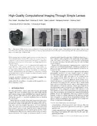 High-Quality Computational Imaging Through Simple Lenses