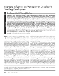 Microsite Influences on Variability in Douglas-Fir Seedling Development
