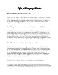 Myths of Thanksgiving Debunked