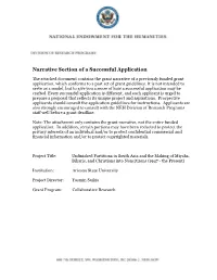 Narrative Section of a Successful Application