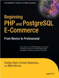 Phpand Postgresql E-Commerce