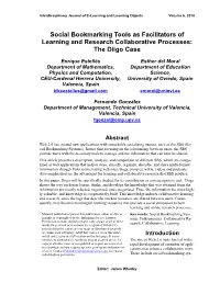Social Bookmarking Tools As Facilitators of Learning and Research Collaborative Processes: the Diigo Case
