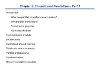 Thread-Level Parallelism – Part 1