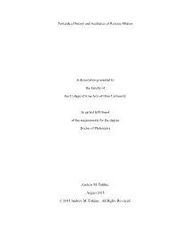 Towards a History and Aesthetics of Reverse Motion a Dissertation