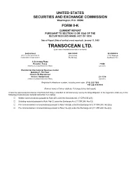 TRANSOCEAN LTD. (Exact Name of Registrant As Specified in Its Charter)