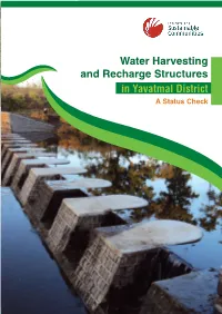 Water Harvesting and Recharge Structures in Yavatmal District a Status Check Copyright © 2021 Institute for Sustainable Communities