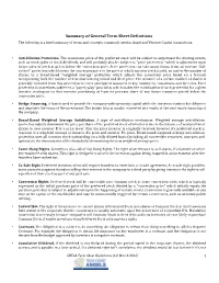 1 Summary of General Term Sheet Definitions