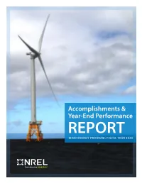 Accomplishments and Year-End Performance Report Active Partners, Projects, and Publications Chart by Jennifer-Breen Martinez, NREL
