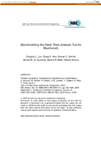 Benchmarking the Stack Trace Analysis Tool for Bluegene/L
