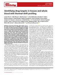 Identifying Drug Targets in Tissues and Whole Blood with Thermal-Shift Profiling