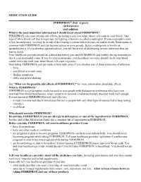 MEDICATION GUIDE FERRIPROX (Feh' Ri Prox) (Deferiprone) Oral